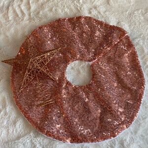 Rose Gold Mini Tree Topper & Super-Mini Tree Skirt